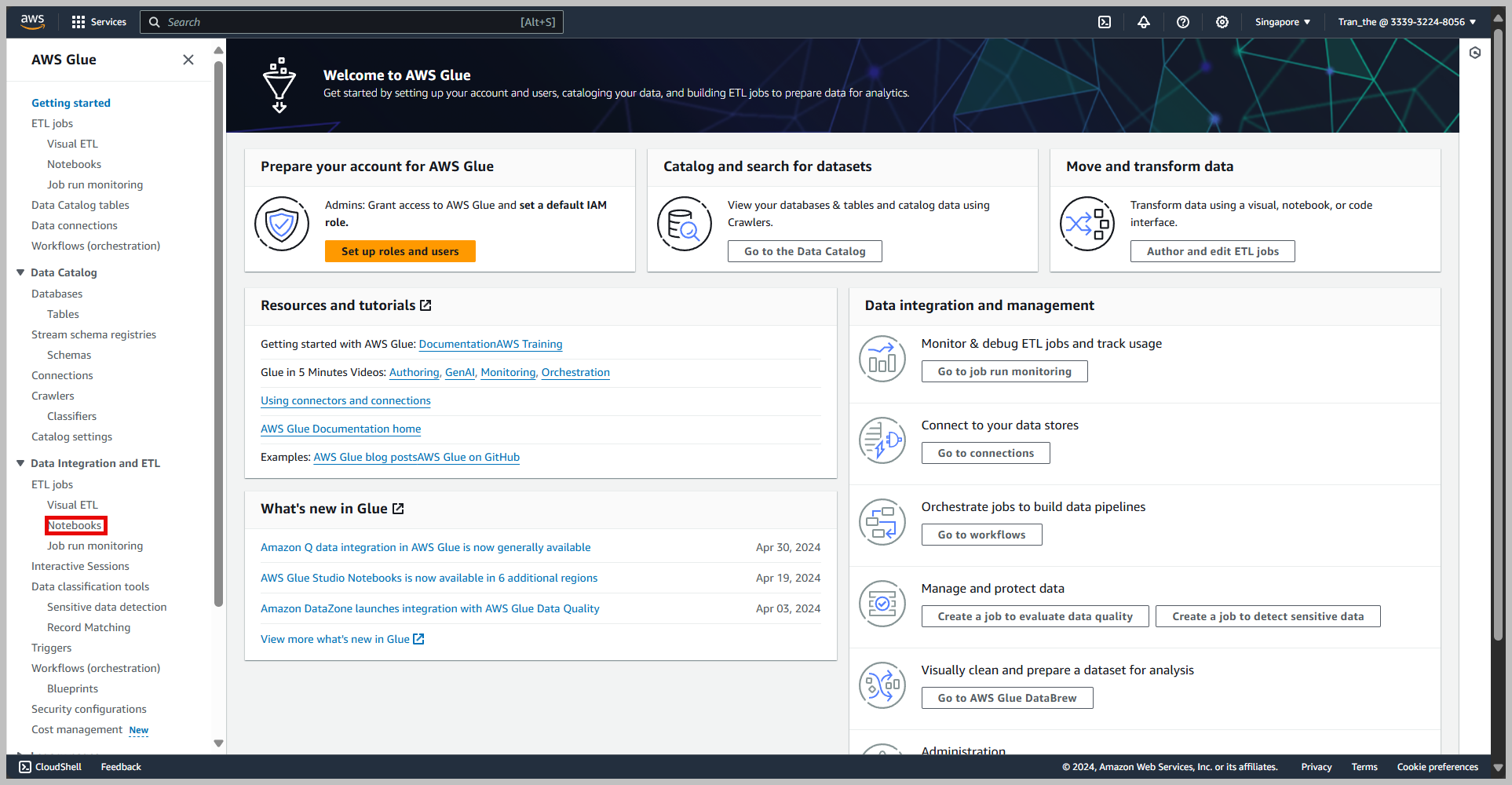 Prepare AWS Glue AWS System Manager